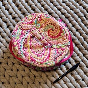 Vera Bradley Pink Paisley Cosmetic Bag